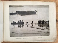 Colonial Wharf fire - rowing hose ashore